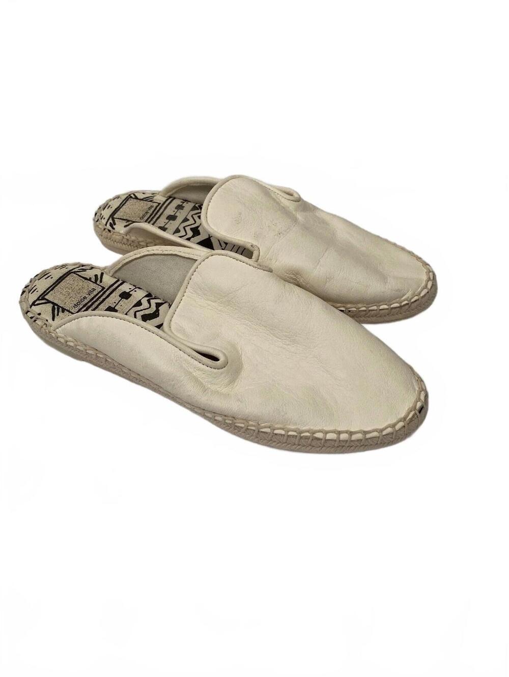 Dolce Vita Womens  Leather White  Slip On Flat Shoes Size 9